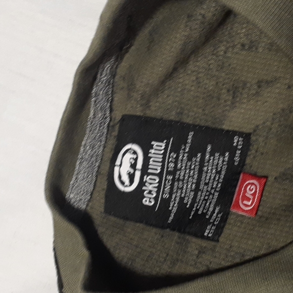 Long sleeved grafitti knit tshirt Ecko unltd L - Picture 2 of 2